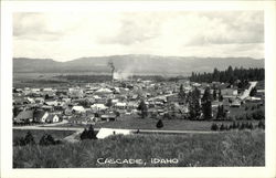 View From Hillside Of The Town Of Cascade Idaho Postcard Postcard Postcard