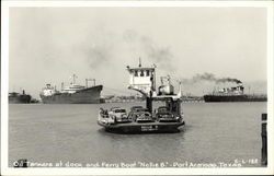 Oil Tankers at the Dock Postcard