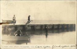 Lake Ave. Pier Wilmette, IL Postcard Postcard Postcard