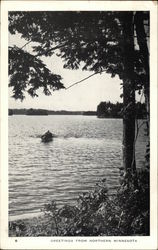 Canoe on Lake Minnesota Postcard Postcard Postcard
