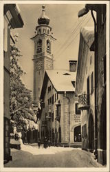 View of Church Samaden, Switzerland Postcard Postcard Postcard