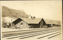 Lake Louise Railroad Station Alberta Canada Postcard Postcard Postcard