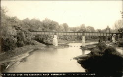 Bridge over the Kaskaskia River Vandalia, IL Postcard Postcard 