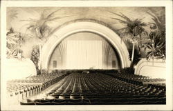 Empty Seats and Stage with Palm Trees in Hawaii Theatre Postcard Postcard Postcard