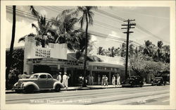 Waikiki Theater Block Hawaii Postcard Postcard Postcard