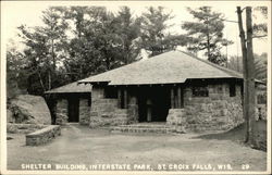 Shelter Building, Interstate Park Postcard