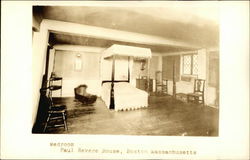 Bedroom In The Paul Revere House Boston, MA Postcard Postcard Postcard