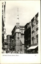 Street View of Old South Church Postcard