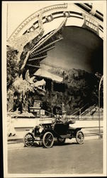 Car in Front of Dragon Gorge Revere Beach, MA Postcard Postcard Postcard