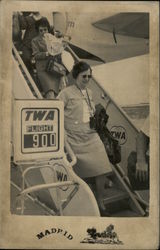 TWA Flight 900 Arriving in Madrid Spain Postcard Postcard Postcard