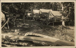 View of Campground, Asquam Lake Postcard