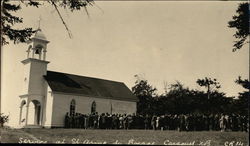 Service at Ste Anne du Bocage Caraquet, NB Canada New Brunswick Postcard Postcard Postcard