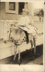 Little Girl on Pony Postcard
