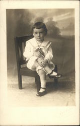 David S. Wilds in Sailor Suit on Chair Postcard
