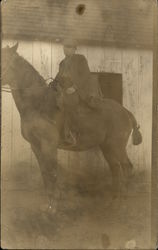 Man on Horse Sonora, CA Postcard Postcard Postcard