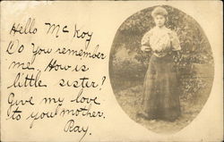Snapshot of Woman Postcard