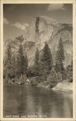 Half Dome and Merced River Yosemite National Park Postcard Postcard Postcard