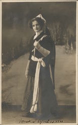 Portrait of Canadian Woman Dressed for Winter Postcard