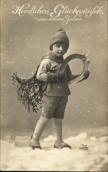 Herzlichen Gluckwinsch Zum Neuen Jahre Postcard