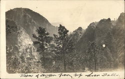 View of Canyon From Top Seven Falls Colorado Springs, CO Postcard Postcard Postcard