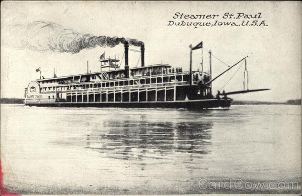Steamer St Paul on the Water Dubuque Iowa