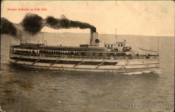 Steamer Lakeside on Lake Erie Steamers