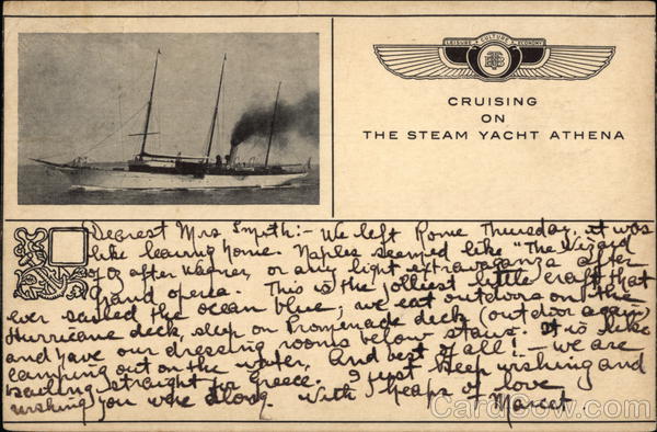 Cruising on the Steam Yacht Athena Greece Steamers