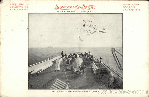 Savannah Line Ocean Steamship Company, Promenade Deck