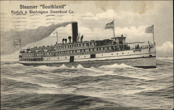 Steamer Southland, Norfolk & Washington Steamboat Co.