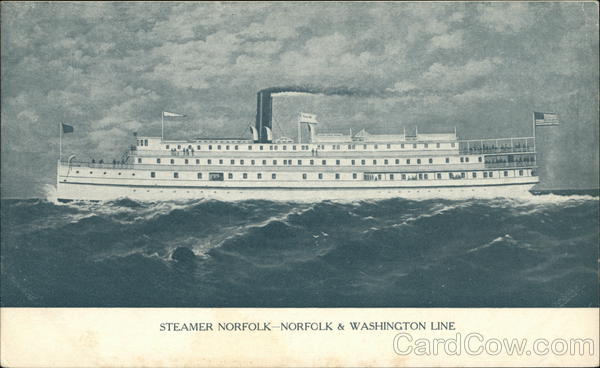 Steamer Norfolk-Norfolk and Washington Line Steamers