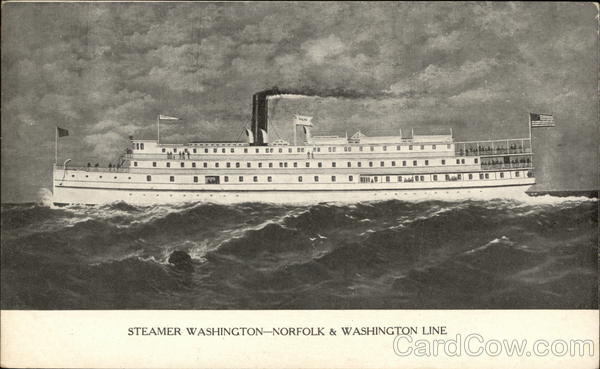 Steamer Washington - Norfolk & Washington Line Steamers