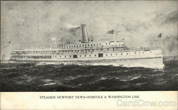 Steamer Newport News, Norfolk & Washington Line Steamers