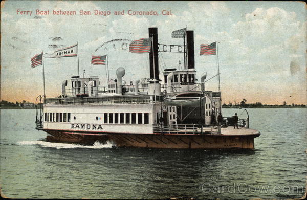 Ferry Boat Between San Diego and Coronado California