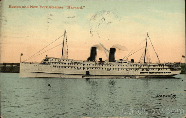 Boston and New York Steamer Harvard Steamers