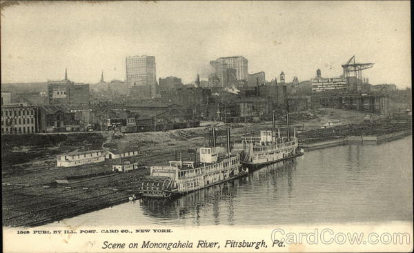 Scene on Monongahela River Pittsburgh Pennsylvania