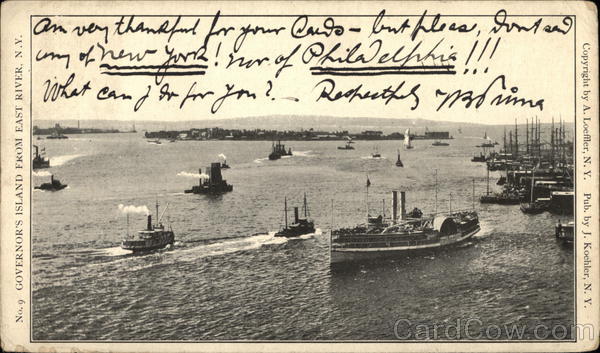 Governor's Island From East River New York