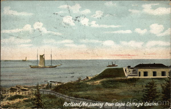 Looking From Cape Cottage Casino Portland Maine