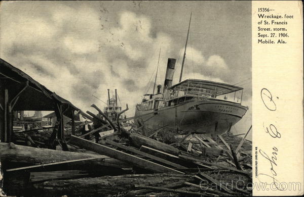 Wreckage, Foot of St. Francis Street Mobile Alabama