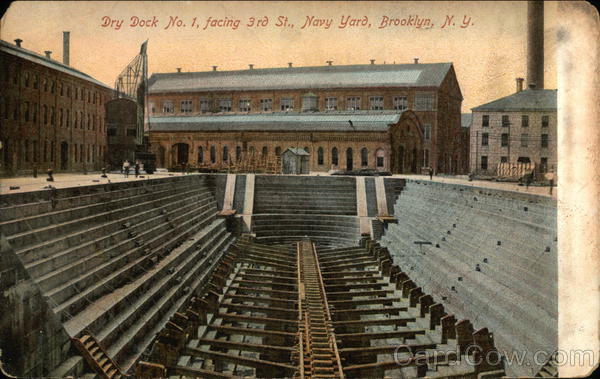Dry Dock No. 1. Facing 3rd Street Navy Yard Brooklyn New York