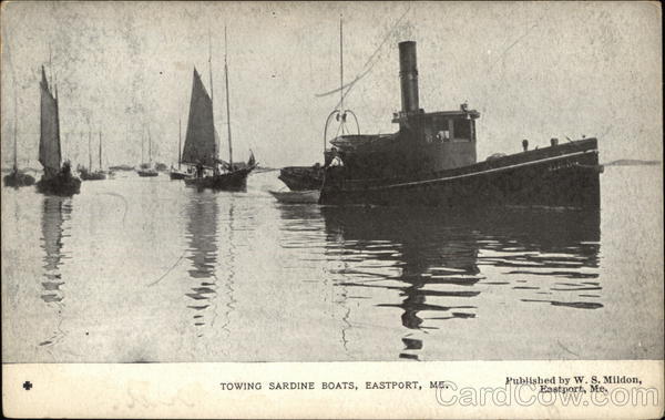 Towing Sardine Boats Eastport Maine