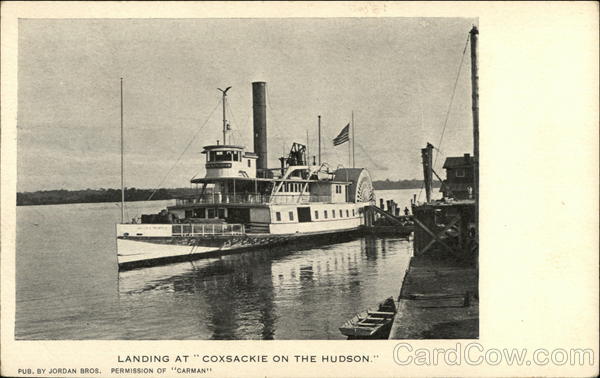 Landing at Coxsackie on the Hudson Steamers