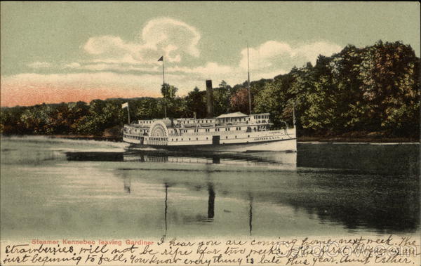 Steamer Kennebec Leaving Gardiner New York