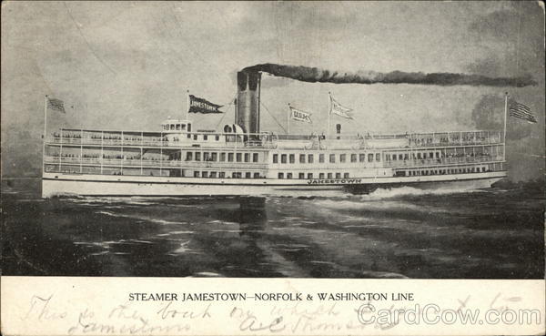 Steamer Jamestown - Norfolk & Washington Line Steamers