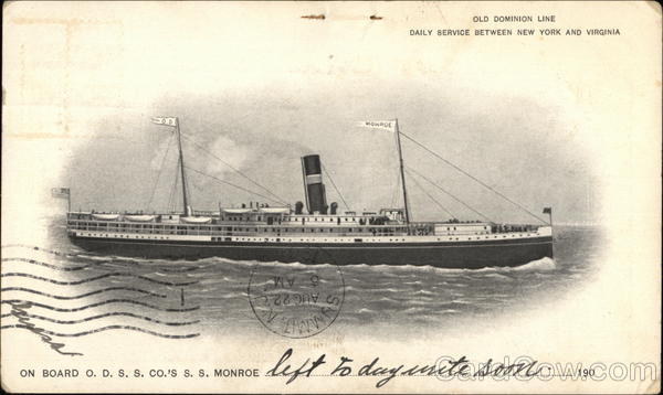Old Dominion Line Steamship Monroe Steamers