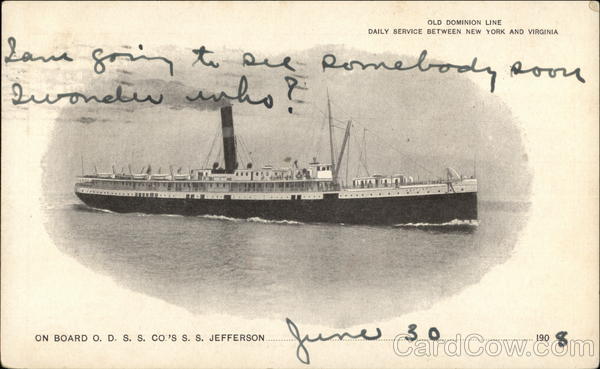 Old Dominion Line Steamship Jefferson Steamers