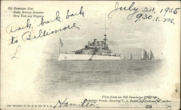 Old Dominion Line Steamship Hamilton Steamers