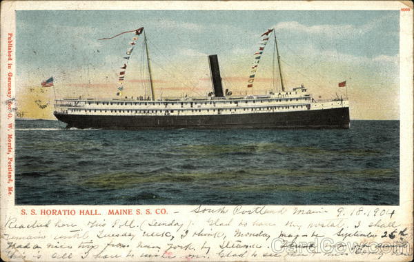 SS Horation Hall, Maine SS Co. Steamers