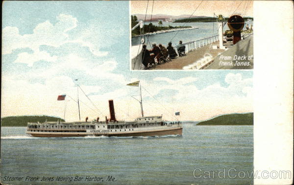 Steamer Frank Johns Leaving Bar Harbor Maine