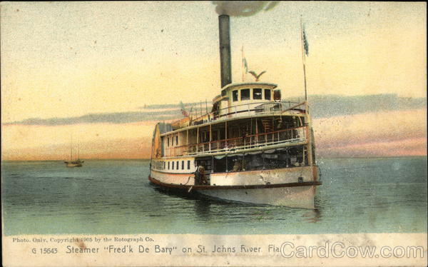 Steamer Fredk. DeBary, Clyde St. Johns River Line Florida