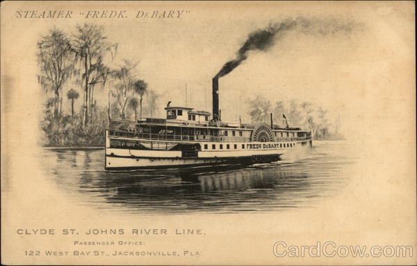 Steamer Fred K. DeBary, Clyde St. Johns River Line